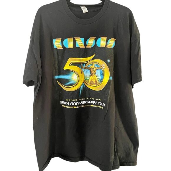 Kansas Another Fork in the Road 50th Anniversary Tour 2023/2024 Tour Shirt XXL - Picture 1 of 4